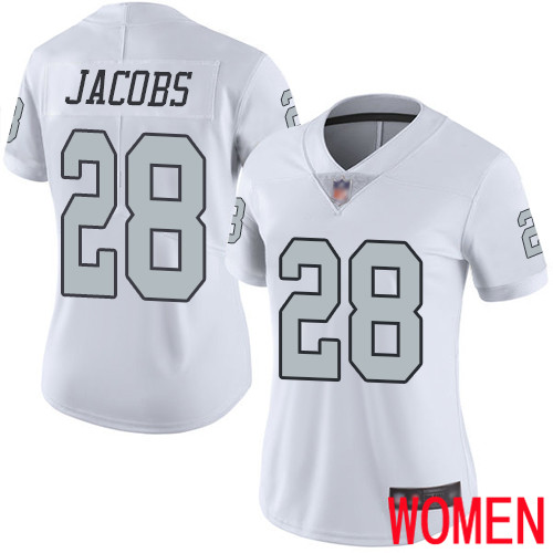 Oakland Raiders Limited White Women Josh Jacobs Jersey NFL Football 28 Rush Vapor Untouchable Jersey